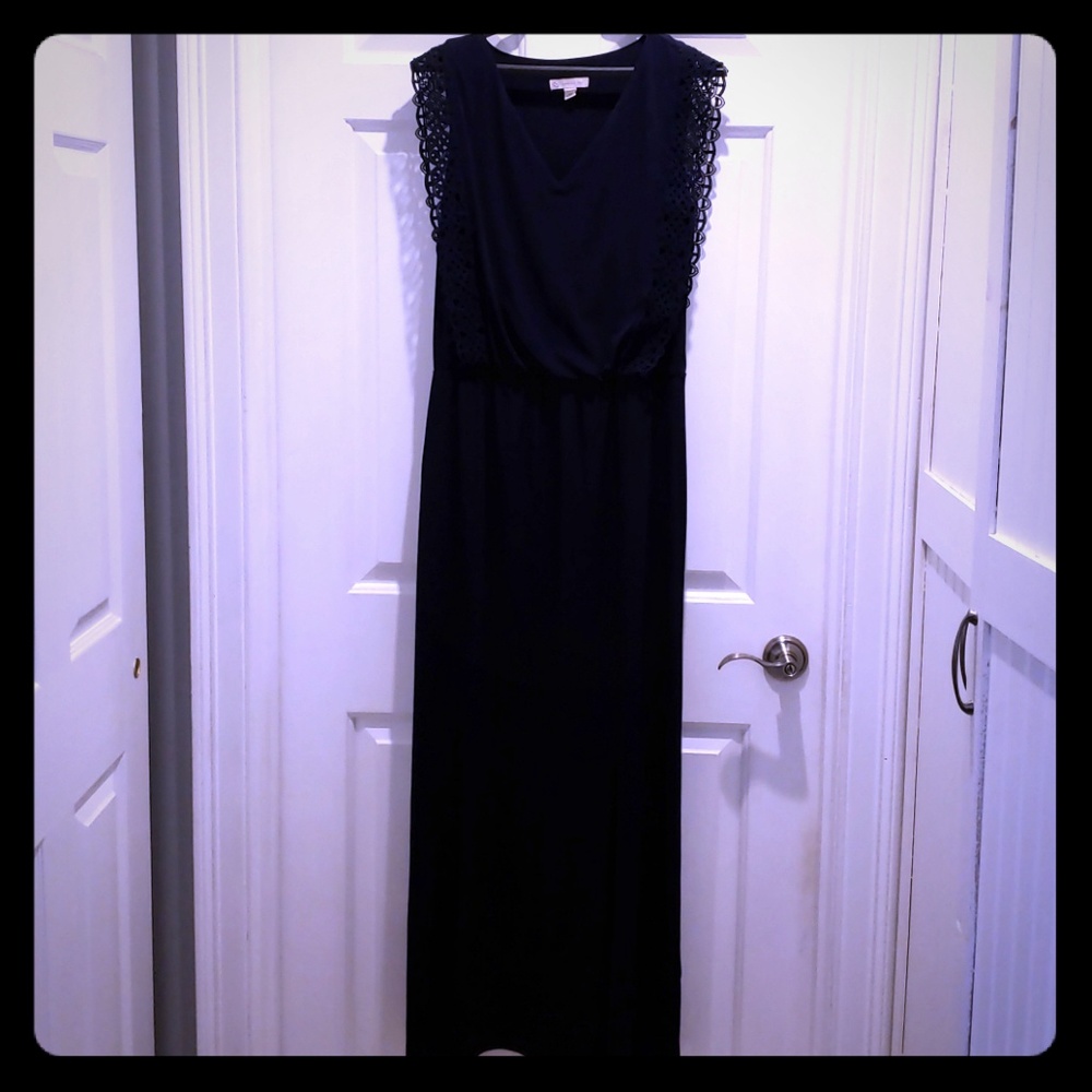 Navy blue maxi dress